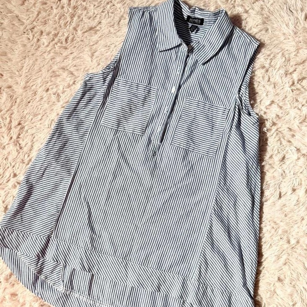 Nautical Preppy Minimalist Hamptons Capsule Wardrobe Collared Tank Womens S